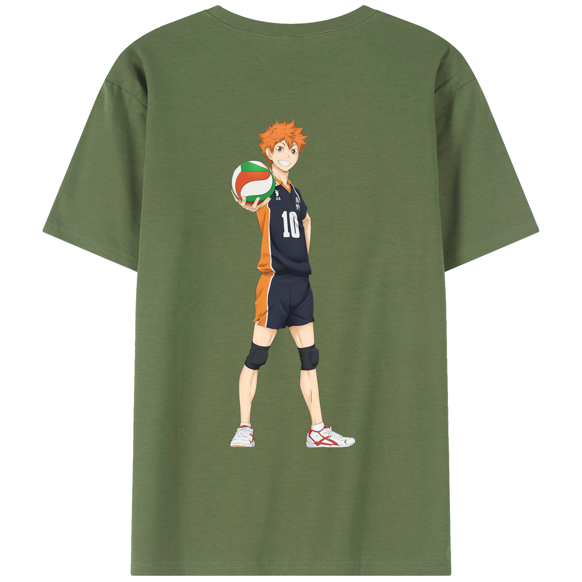 （画像用） ハイキュー!! Haikyu!! 綿100％ メンズ半袖Tシャツ（バックプリント） 通気性
